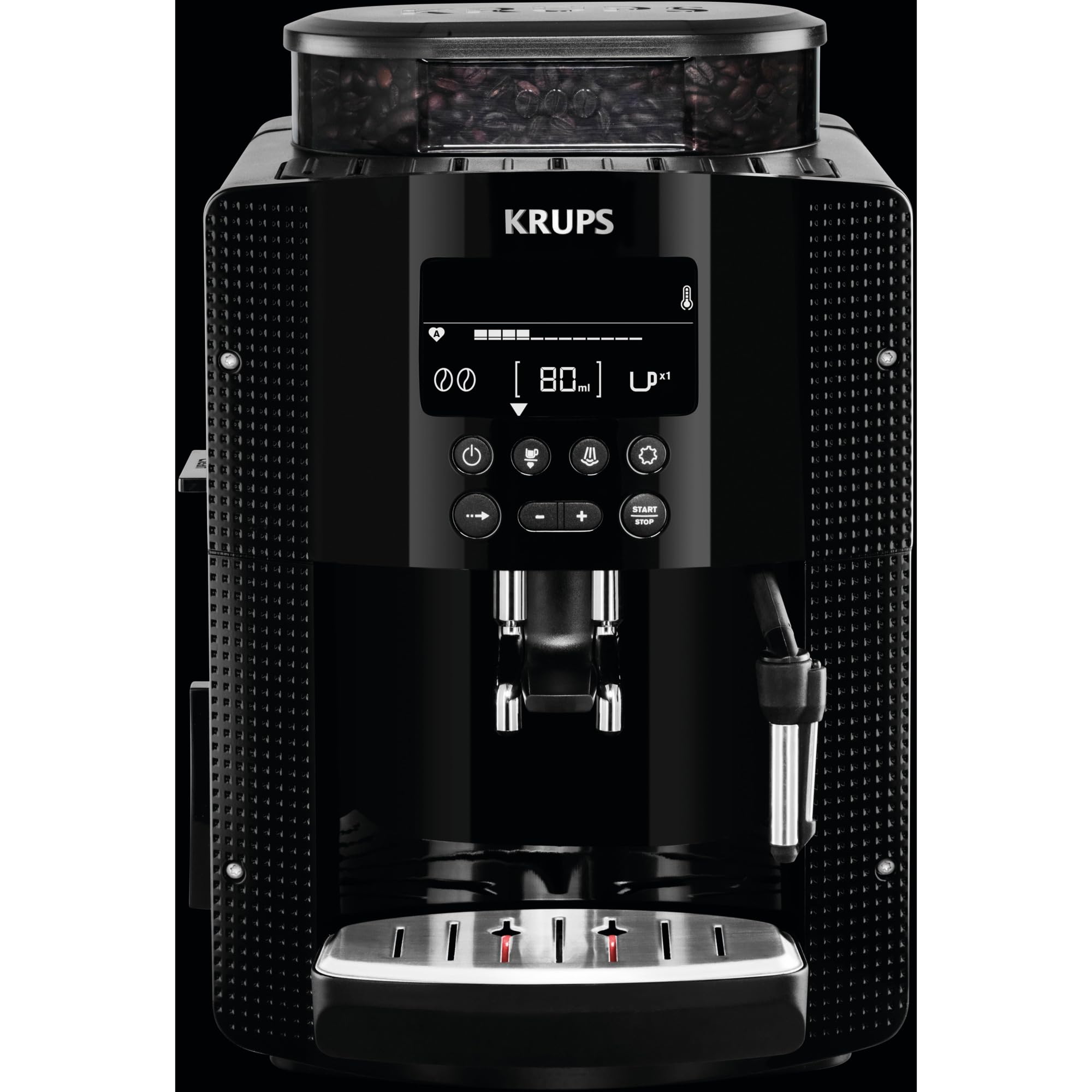 Krups EA8150 Essential Macchina da caffè Automatica, Arabica, Display, 1450 W, 1 Decibel, Nero