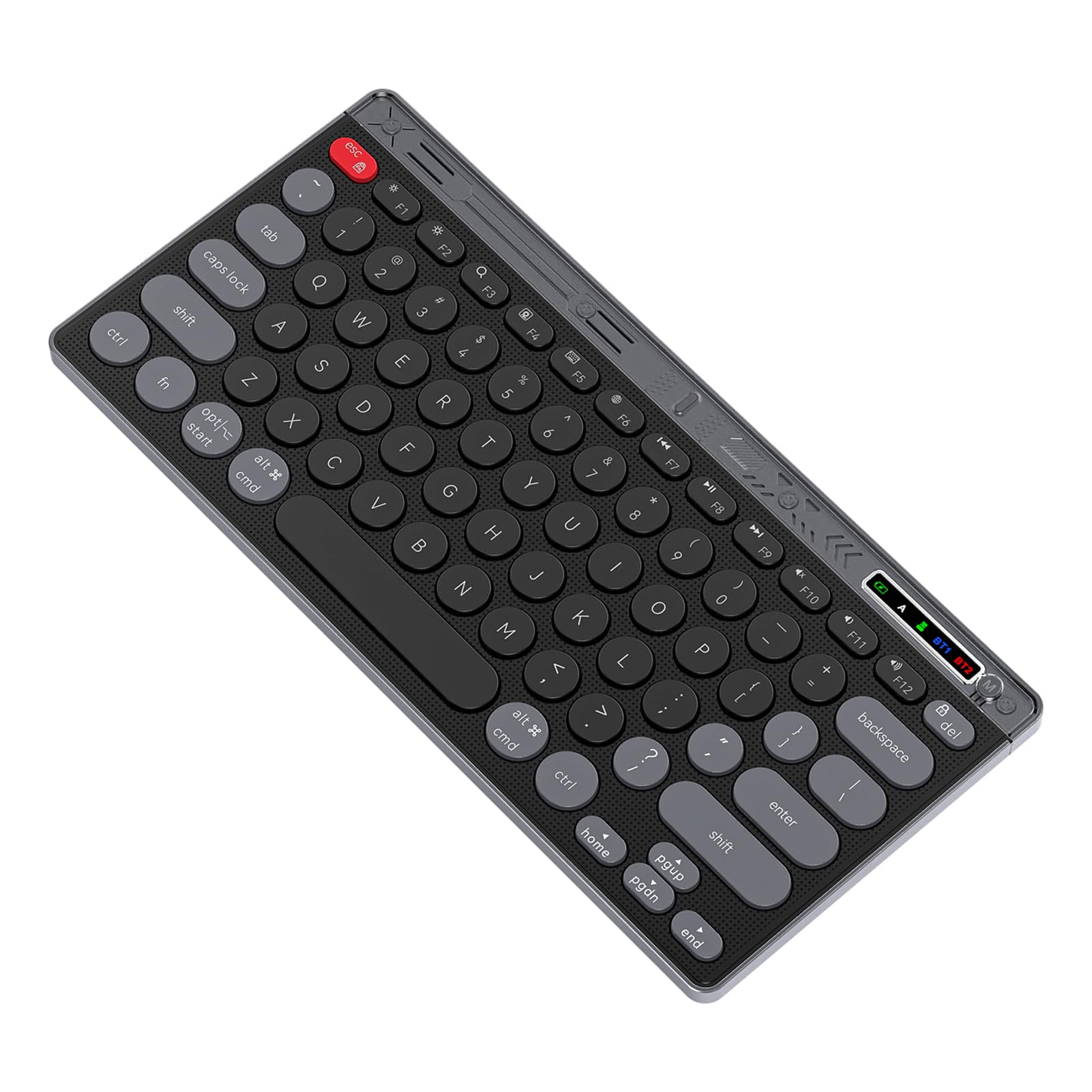 Domary Tastiera Wireless 2.4G BT Switch per 3 Dispositivi Sottile 78