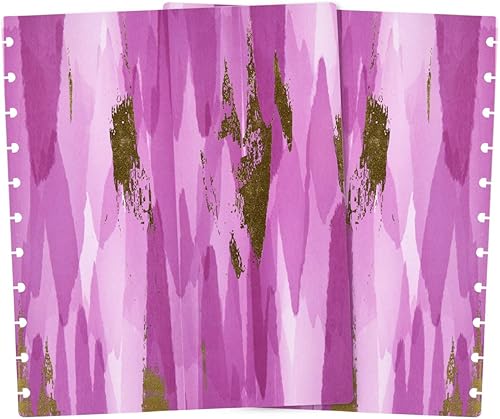 Vista 336 de Talia - Agenda personalizable con aros, (Fireworks Deep Lake, con discos Deep Lake, tamaño mediano (7.5 x 9.75 pulgadas).