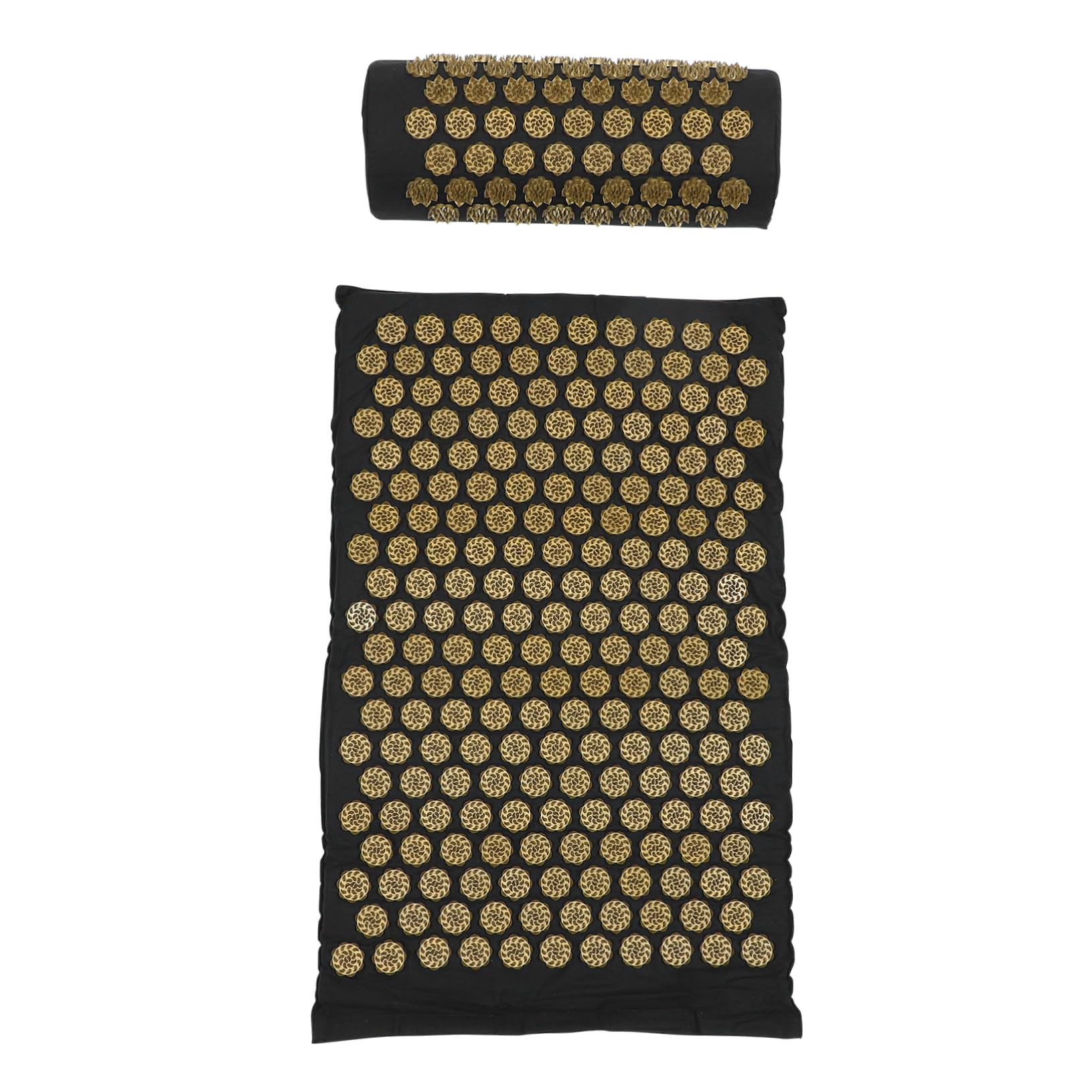 Juego de 2 Piezas de Esterilla de Acupresión con Almohada Masajeadora, Material de Algodón y Abs, Fácil Almacenamiento con Bolsa para Spa y Masaje para Dos