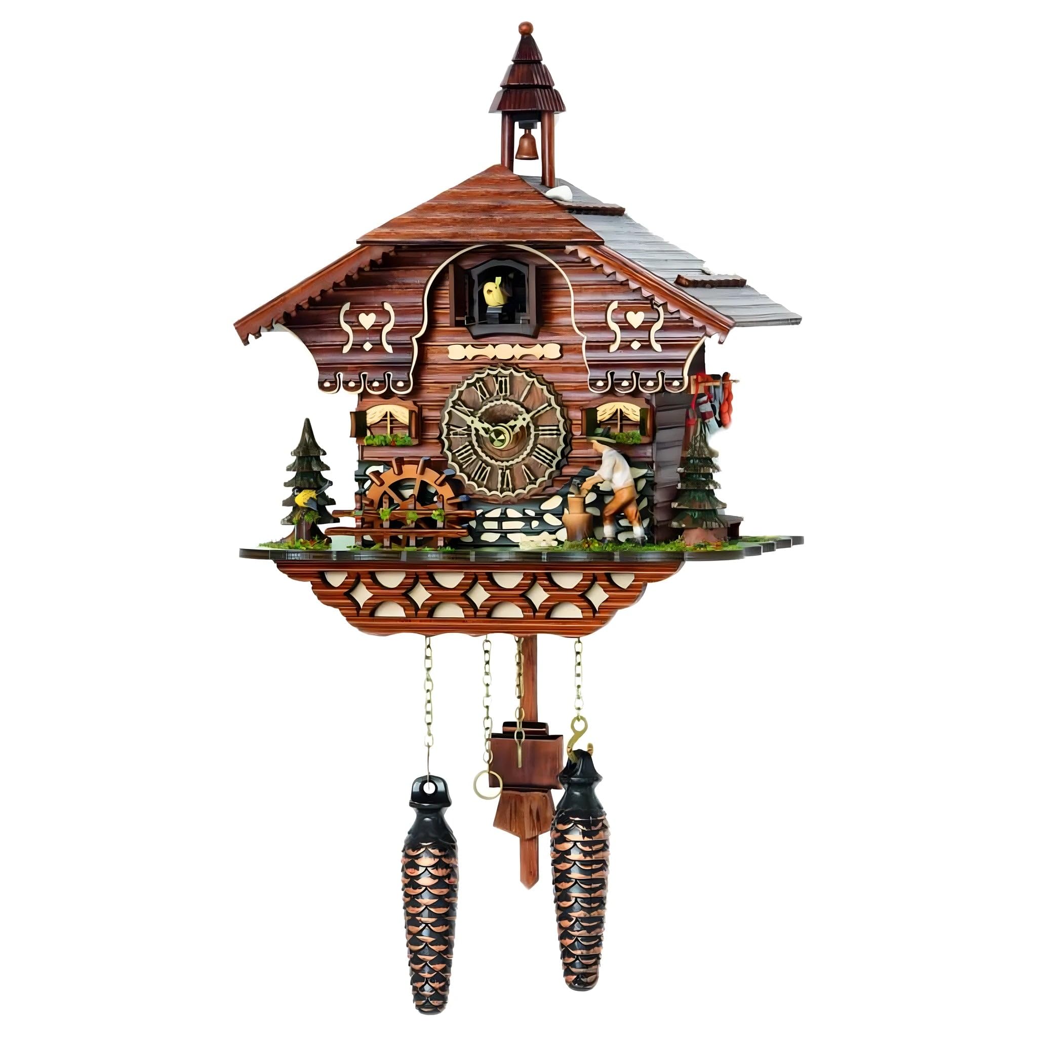 Dolfi | Cuckoo Clock | Hand-Painted Wood in Val Gardena | Religious Item
