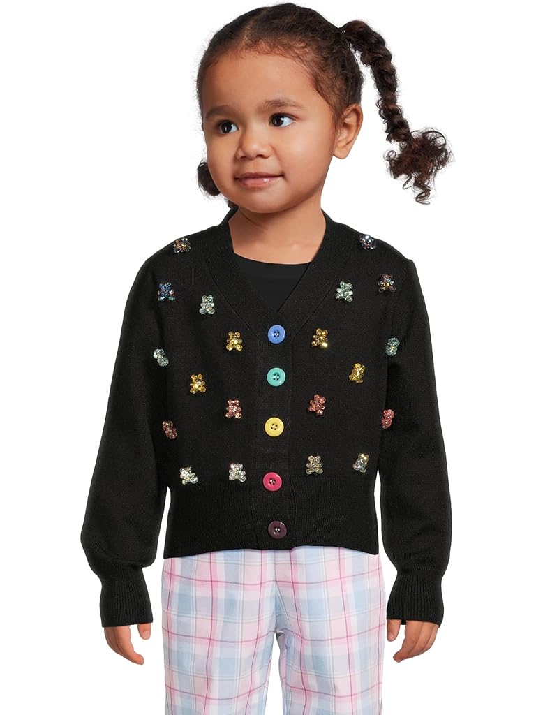 Black Lola and The Boys Gummy Bear Knit Cardigan (Toddler/Little Kid/Big Kid)