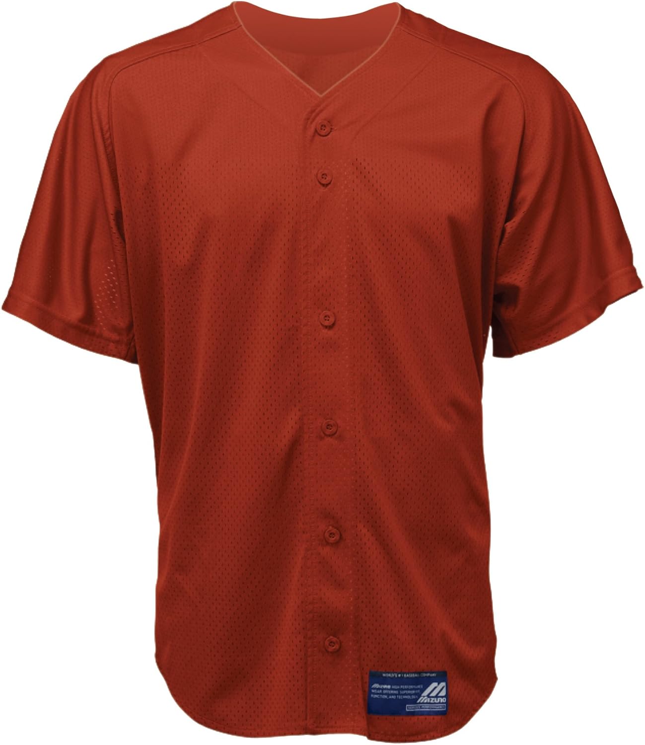 Mizuno Men's Full Button Mesh Short Sleeve Baseball Jersey