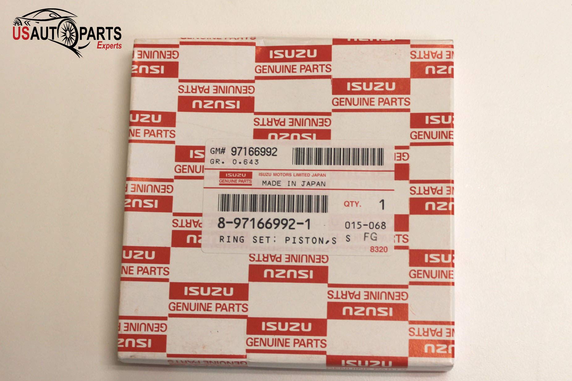 Piston Ring For ISUZU 4HE1 4.8L NPR NPR-HD NQR (Set 1 Cyl) Genuine 8-97166-992-1
