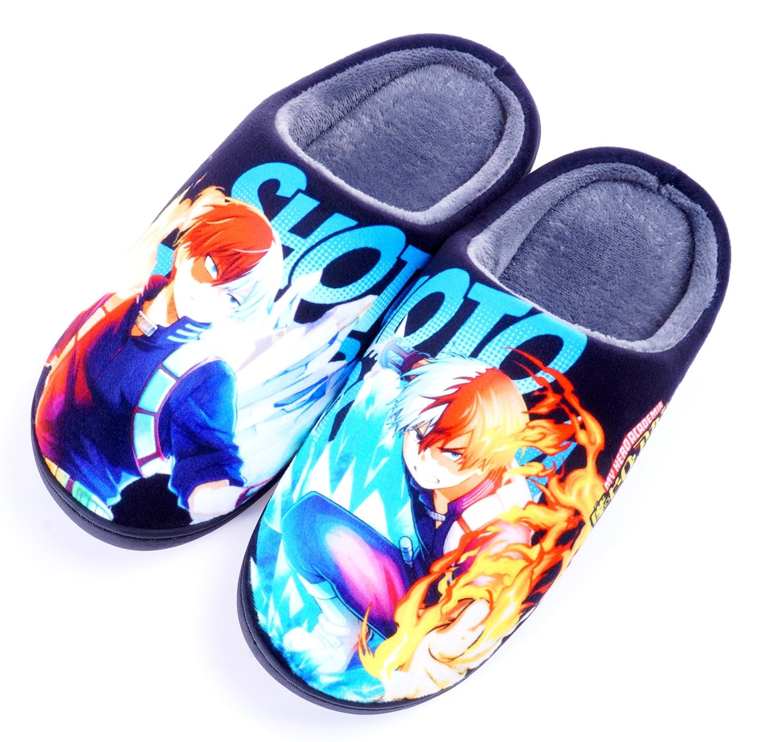 WANHONGYUE Anime Fuzzy Slippers Memory Foam House Slippers Winter Anti-slip Indoor Outdoor Slip on Shoes for Women Men