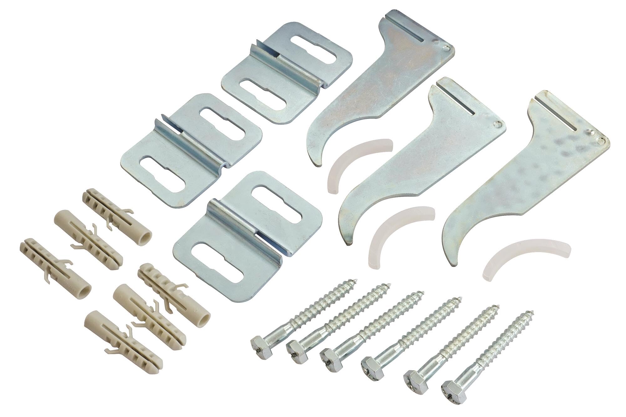 SOMATHERM FOR YOU, 601520302, Fixings Aluminium Radiator Set of 3 Fixings for Aluminium Radiators - Consists of 3 Fixings, 6 Screws (6 x 50), 6 Dowels (8 x 40)