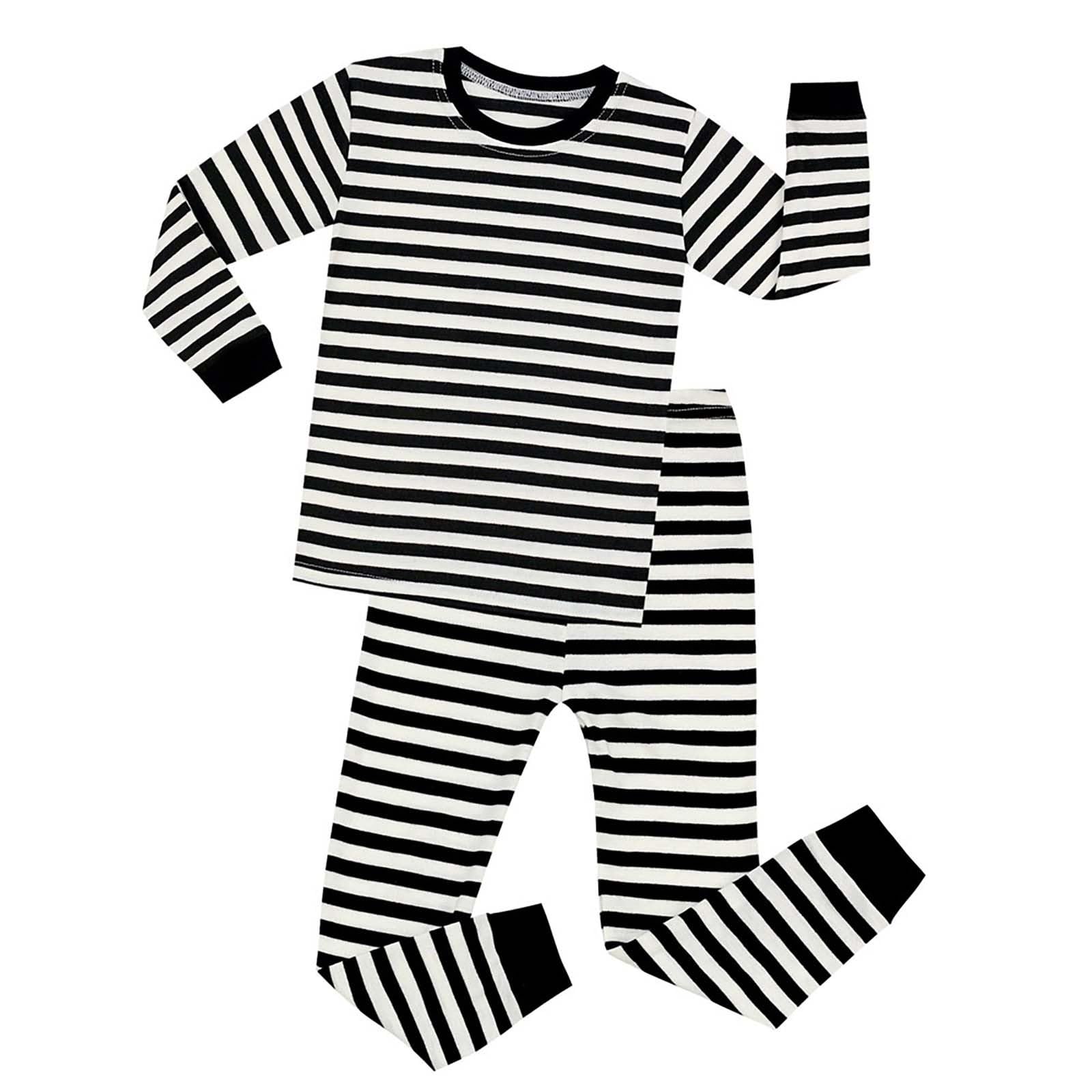 iPOGP Baby Boys Girls Christmas Xmas Santa Striped Coat Romper Bodysuit  Pants Outfits Piece Outfits