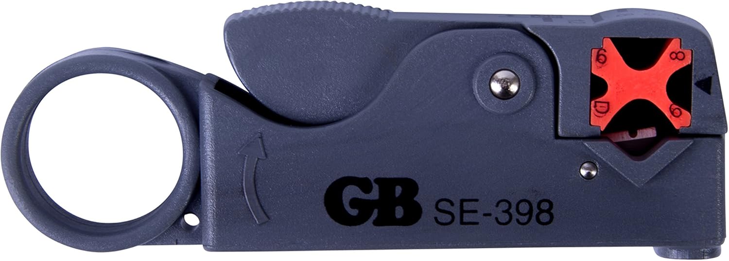 Gardner Bender SE-398 Coaxial Cable Cutter & Stripper RG-59 & RG-6, 3 Step, 6-1/4" , Black
