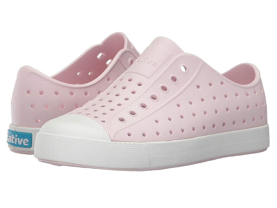 Native Shoes Kids Jefferson (Little Kid/Big Kid) (Milk Pink/Shell White) Girls Shoes INTERNATIONAL SHIPPING