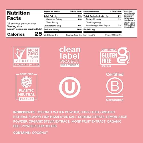 Miniatura 2 de Cure Hydration  Mezcla de bebida con electrolitos a base de plantas  Sin azúcar añadido  FSA-HSA  Polvo de alivio de deshidratación hecho con agua