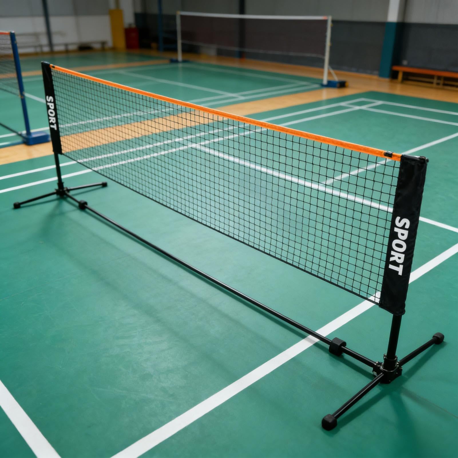 Rete Da Pallavolo Portatile Pieghevole – 3.1m/4,1 M/ 5,1 M Altezza Regolabile, Resistente Alle Intemperie. Adatta Per Badminton, Pickleball, Tennis Da Giardio Per Famiglia, Bambini, Adulti, Spiaggia