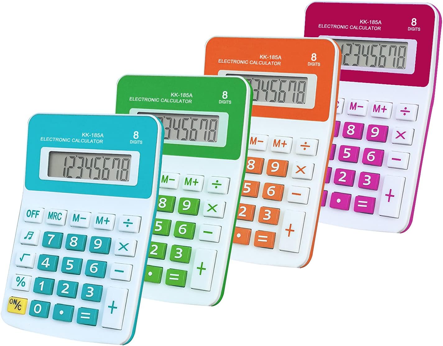 BESTWYA Basic Calculator 8 Digit Desktop Calculator Battery Power Only (Pack of 4)