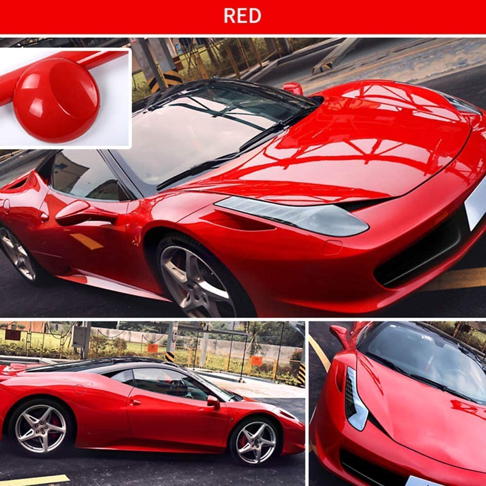 WALLMATE Vinyl Car Wrap Sheet Roll Film Sticker Decal Waterproof Car Styling Wrap Auto Vehicle Accessories (12" x 100 Inches, Red GlossyWrap)