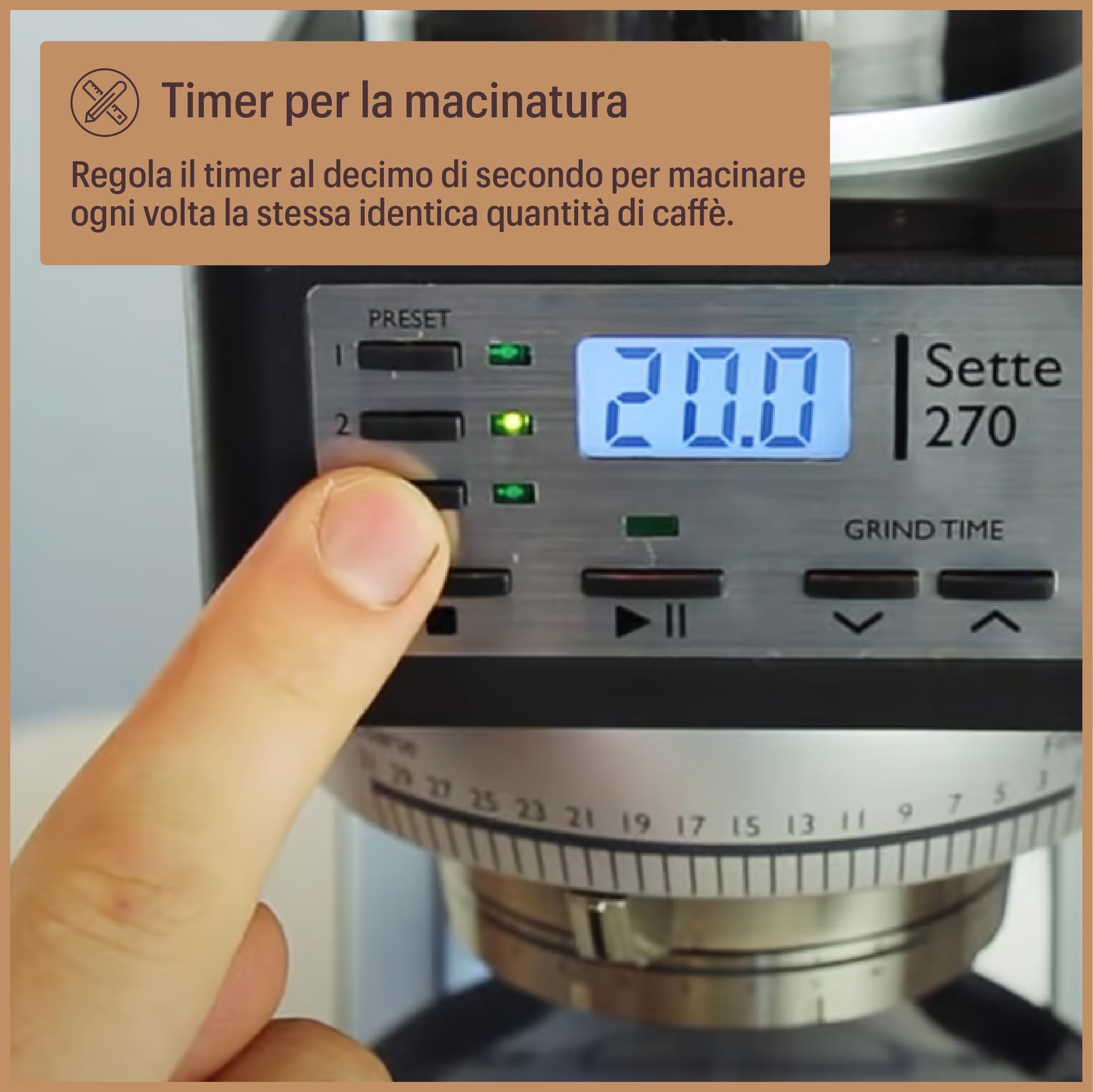 Baratza - Macinacaffè Sette 270 230V - Elettrodomestici per la Casa, Macina Caffè Elettrico per Caffè in Grani, Nero