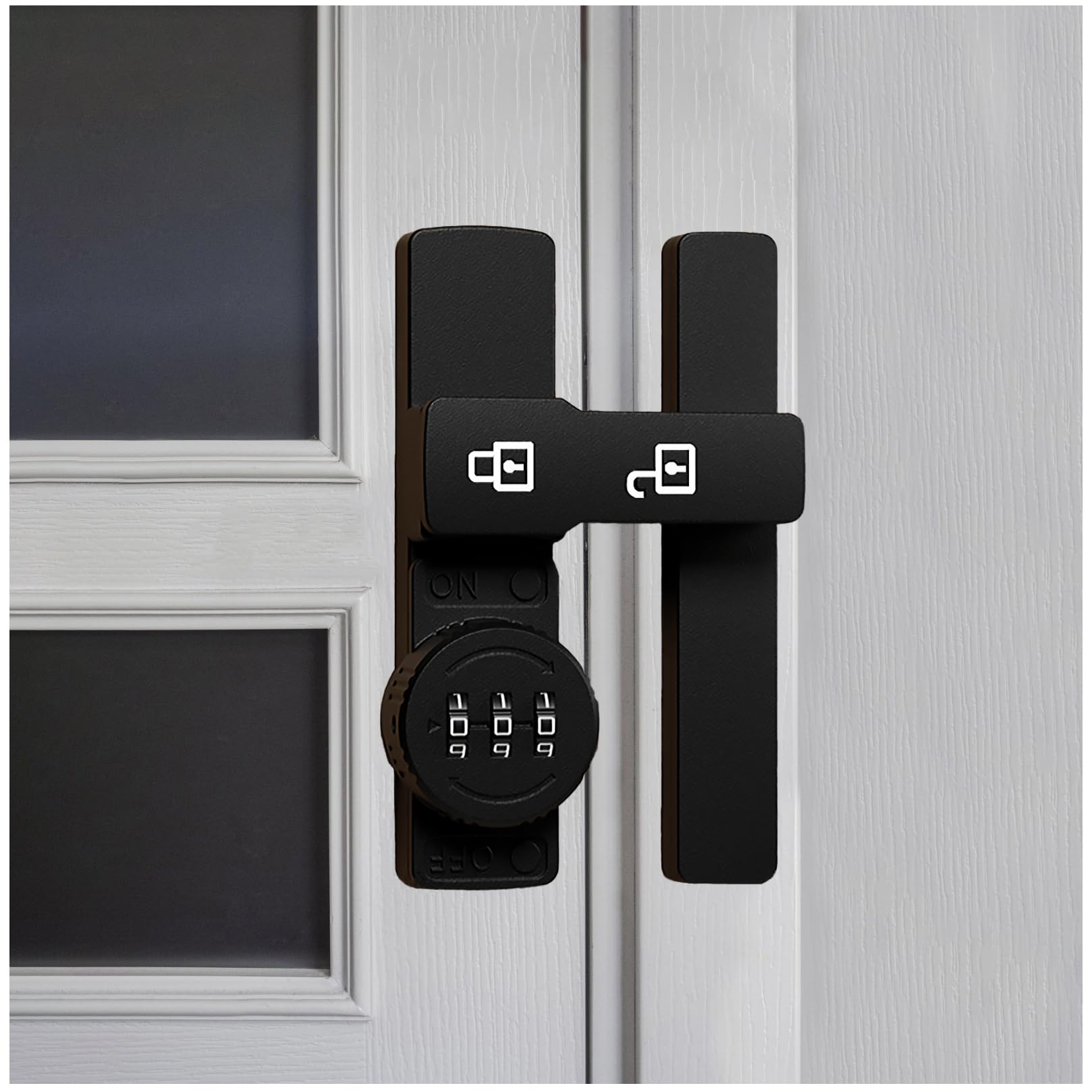 Combination Cabinet Door Lock with Password keyless Lock for Door Cabinet Bathroom Outdoor Garage Fence(Black)