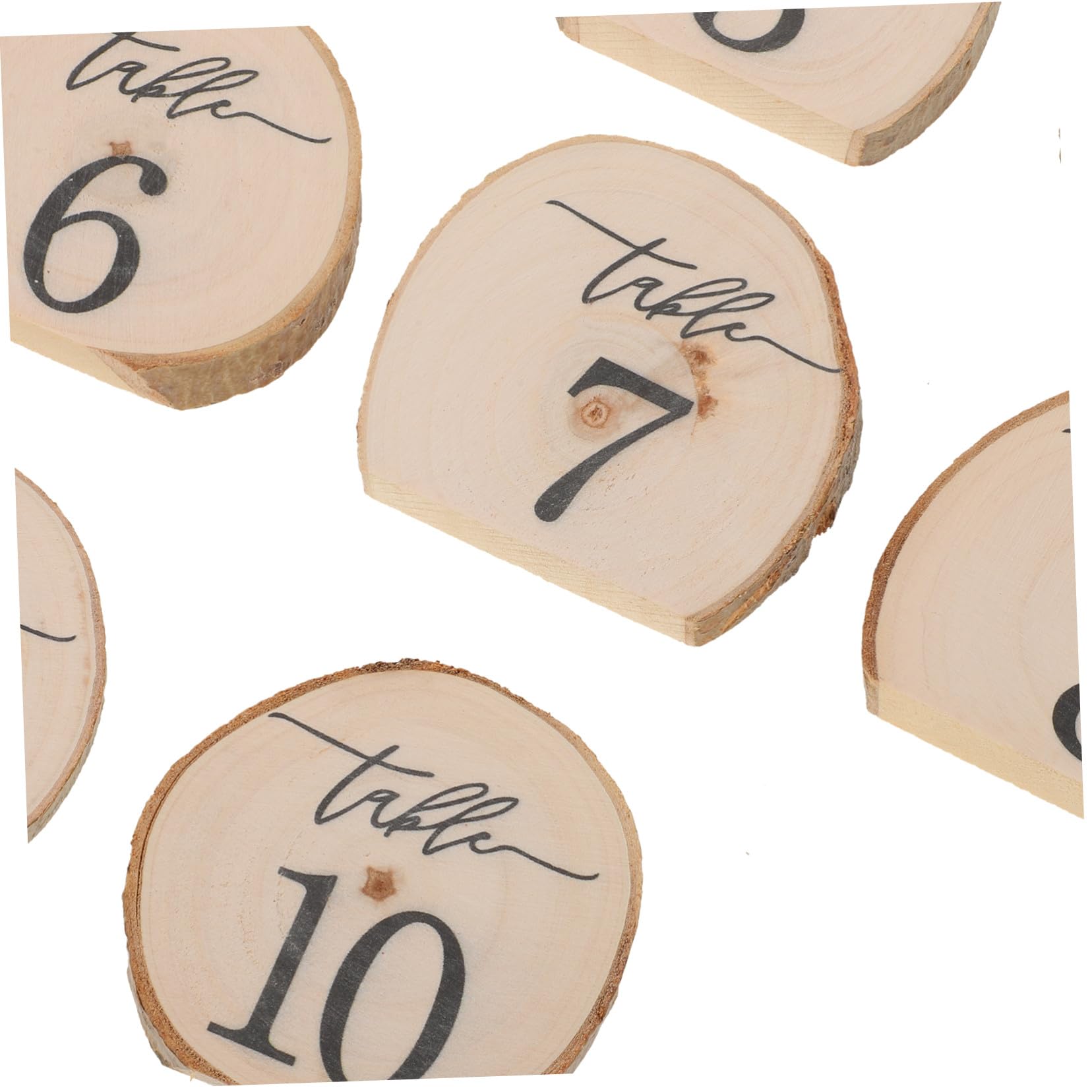 Garneck 10stücke Tischnummern Holz Rustikal Für Hochzeiten Babypartys Geburtstage Tischdekorationen Aus Rinde Für Empfang Und Jubiläen