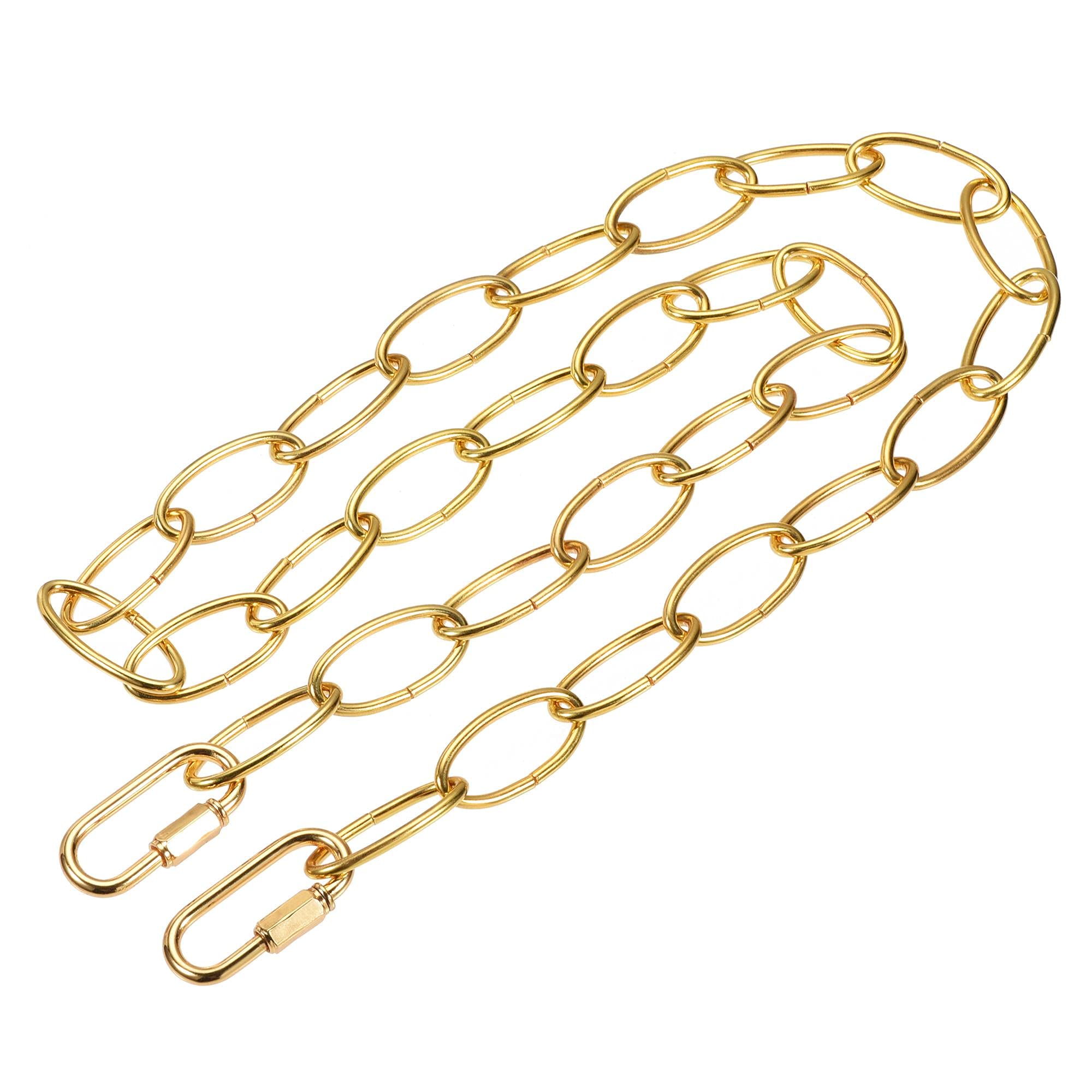 QUARKZMAN Connecteurs De Chaîne 4mm Bronze Doré - Lot De 3 - Attaches Rapides à Vis Pour Lustres