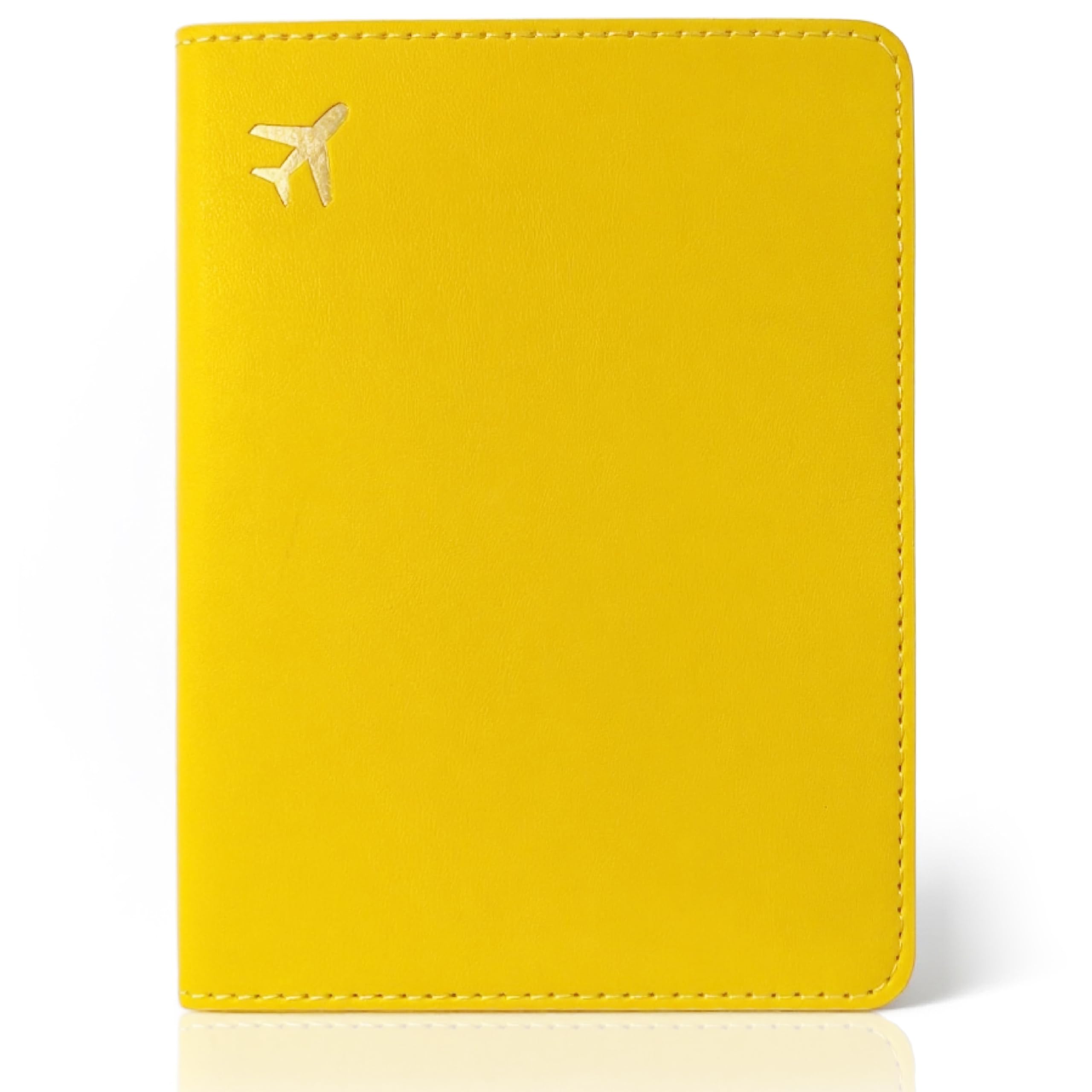 toTravelGear Passport Holder for Travel Essentials,RFID Blocking Passport Cover Case for Travel Accessories,Travel Wallet for Women Men (Lemon Yellow)