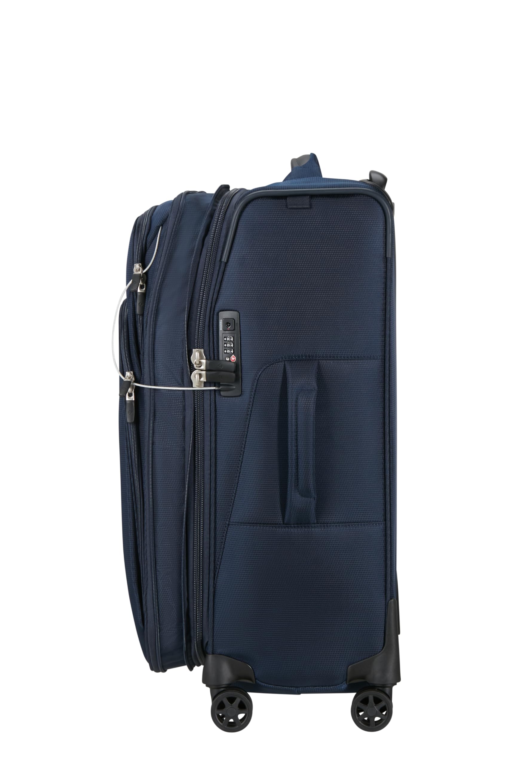 Samsonite Spark SNG Eco - Walizka Miękka 67 cm Średnia - Walizka Trolley z 4 Kółkami, Zamek TSA, Lekka i Rozszerzalna - Niebieski (Midnight Blue)