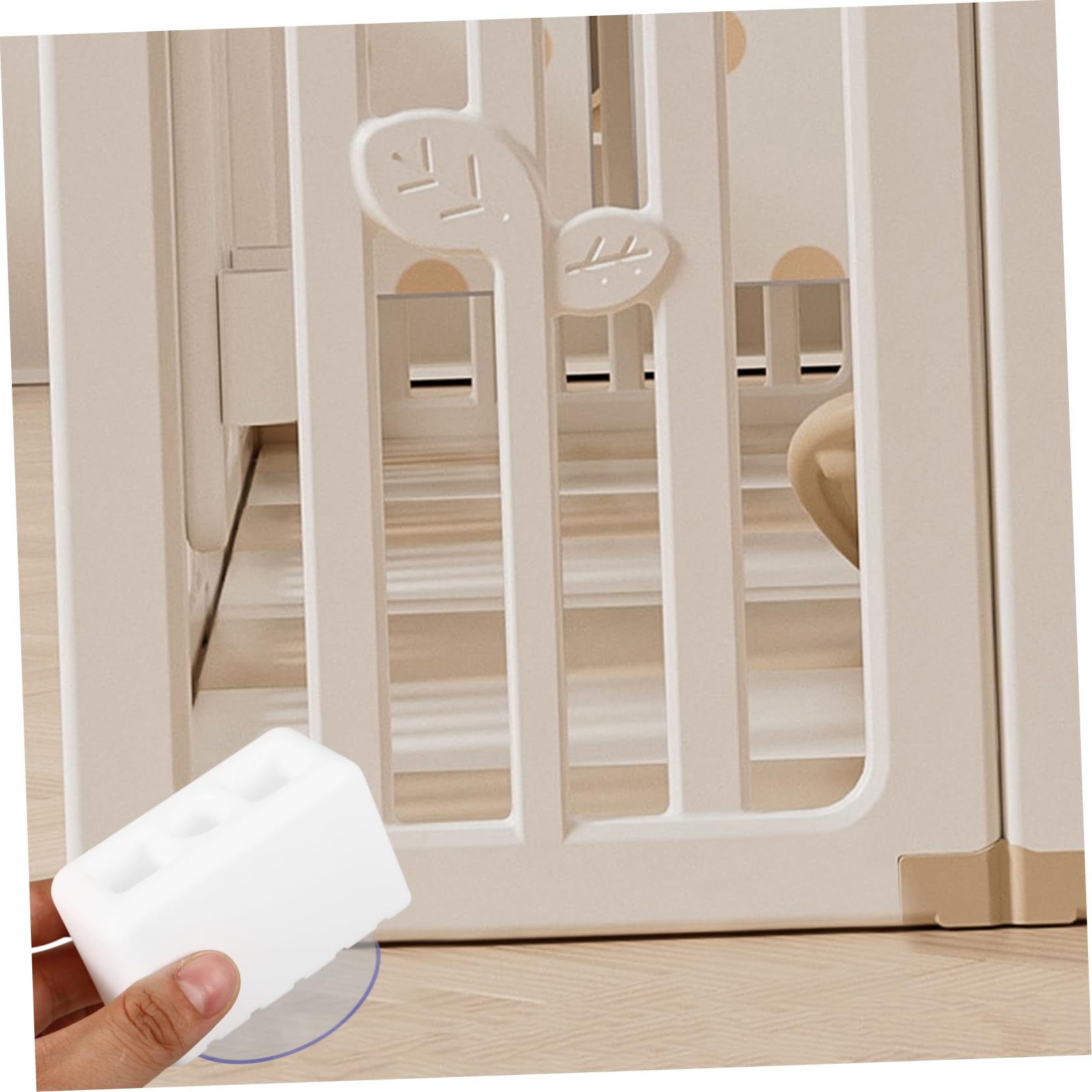 SUPVOX Non-Slip Suction Cup Connector for Configurable Gate Handles Stabilizing Bumper for Boys and Girls' Playpen