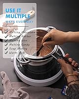 Vista 4 de Juego de olla de baño María doble, olla de baño María de 1200ML para derretir chocolate, olla de acero inoxidable 304 de 2800ML con espátula