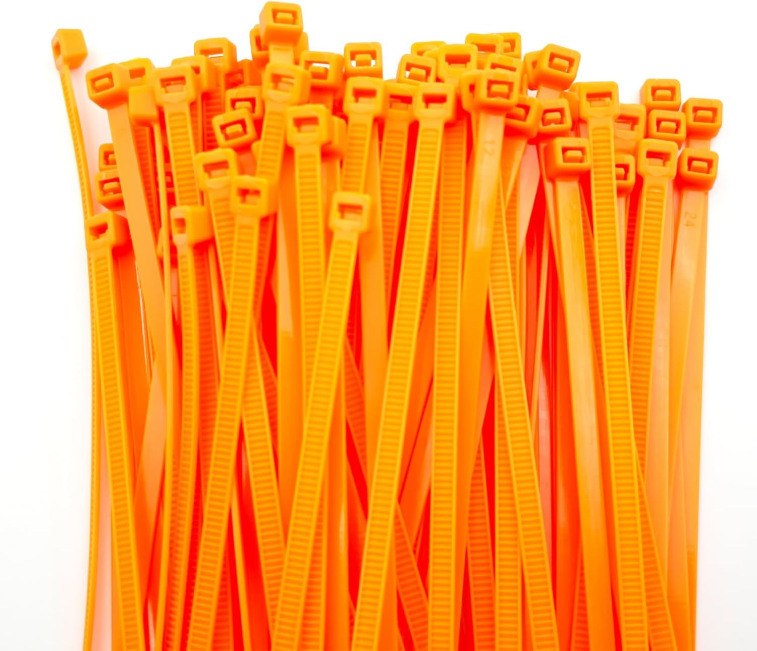 Orange Zip Ties, Plastic Cable Ties 6 Inch Small (50 Pcs) 18 LBS Tensile Strength, Premium Heavy Duty Wire Ties Wraps Strong and Durable for Indoor and Outdoor