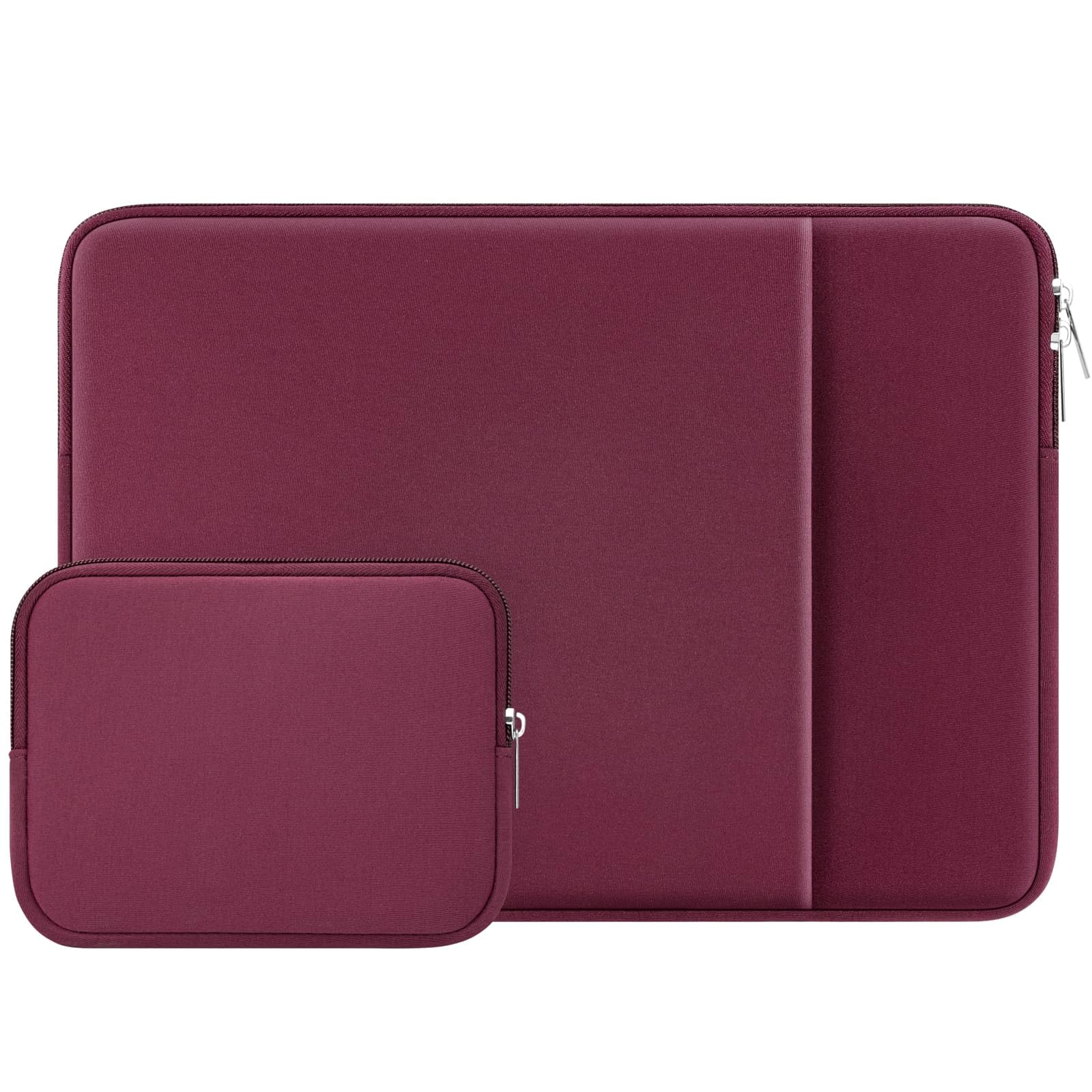 RAINYEAR 15 Inch Laptop Sleeve Protective Case Soft Cover Computer Bag with Front Pocket & Accessories Pouch, Compatible with 15.4" MacBook Pro/Air