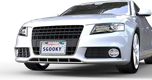 Miniatura 7 de Sgooky Marcos de matrícula cromados 3D, aleación de zinc puro (patrón de cadena)