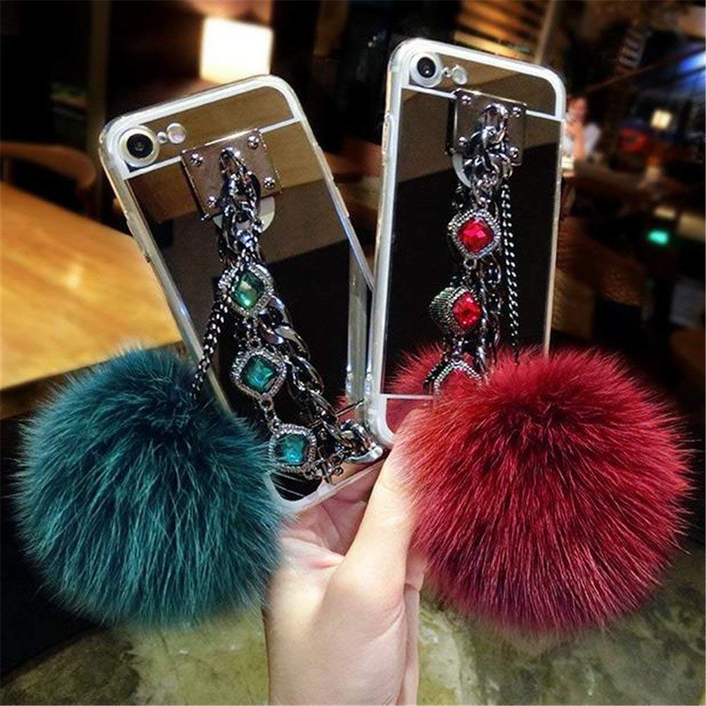 iPhoneアクセサリー ajew fluffy chain veal zipphone case Amazon.com: Case for iPhone 15 Pro,Diamond Fluffy Pom-pom Ball