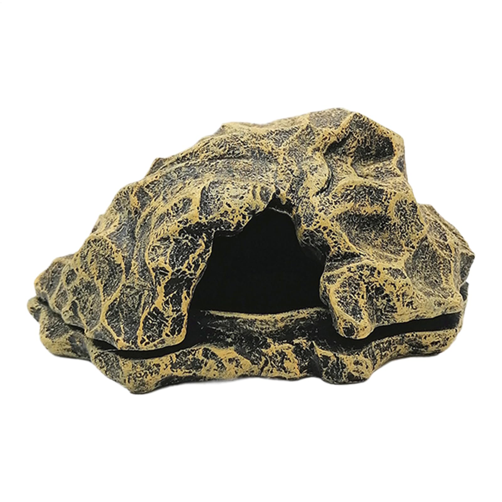 Grotte pour reptiles en résine imitation roche pour terrarium et amphibiens