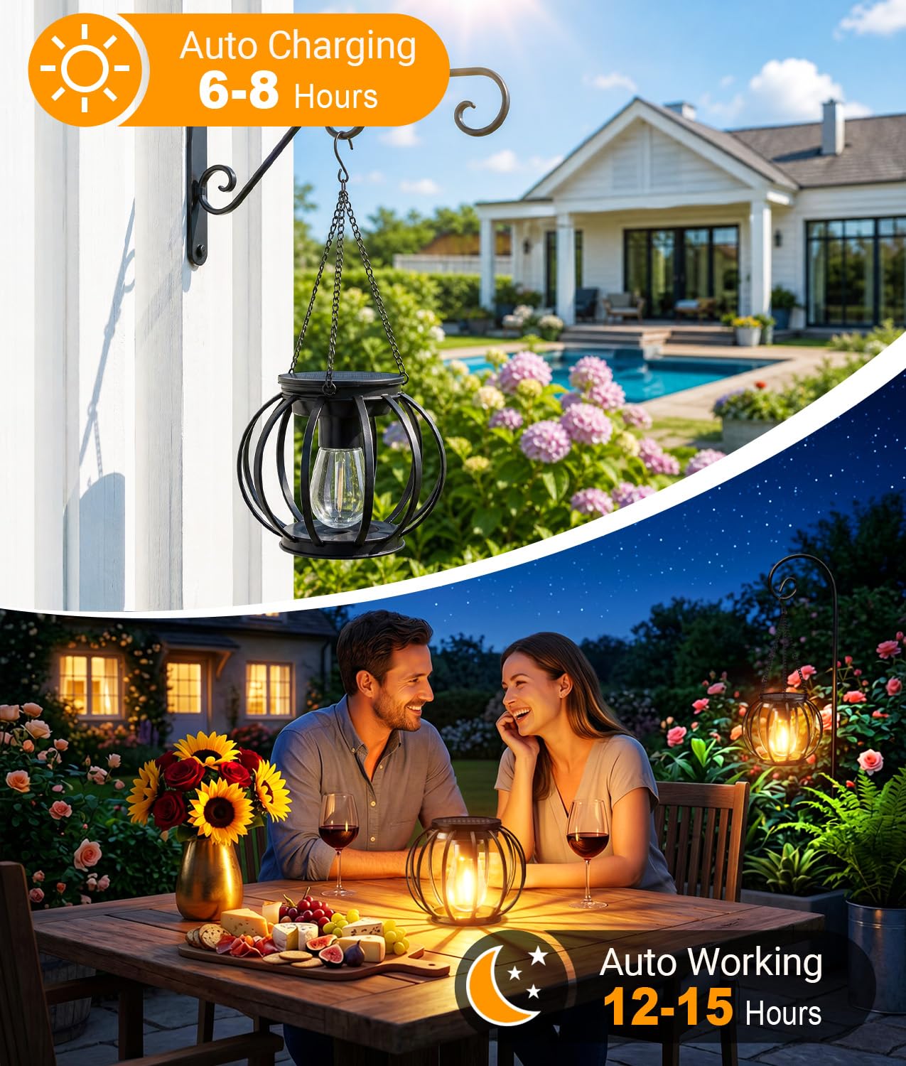 Lot de 4 lanternes solaires