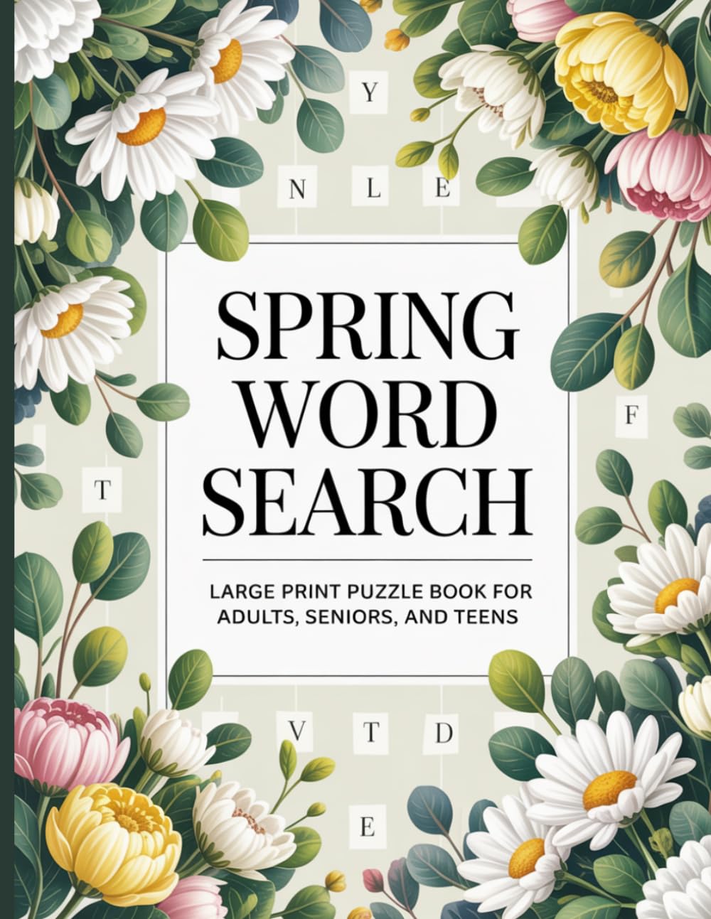 SPRING WORD SEARCH: Large Print Puzzle Book for Adults, Seniors, and Teens with Relaxing Spring-Themed Word Searches and Solutions Included