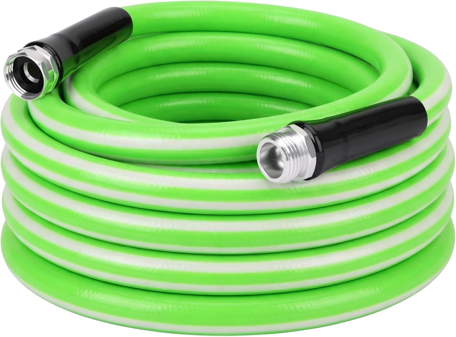 UNCO- Hybrid Polymer Garden Hose, 5/8" x 35 FT, Green, Kink Resistant, 3/4" GHT Aluminum Fittings, Drinking Water Safe, Lightweight Heavy Duty Garden Hose