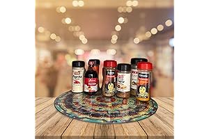 12 Inch Tempered Glass Lazy Susan: Unique Print, Sturdy Design, Smooth Rotation