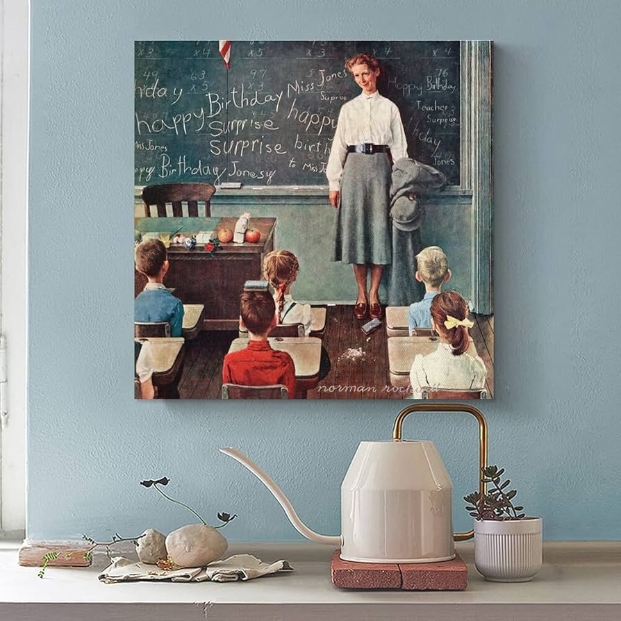 Amazon.com: 35+ Norman Rockwell Painting on Canvas Happy