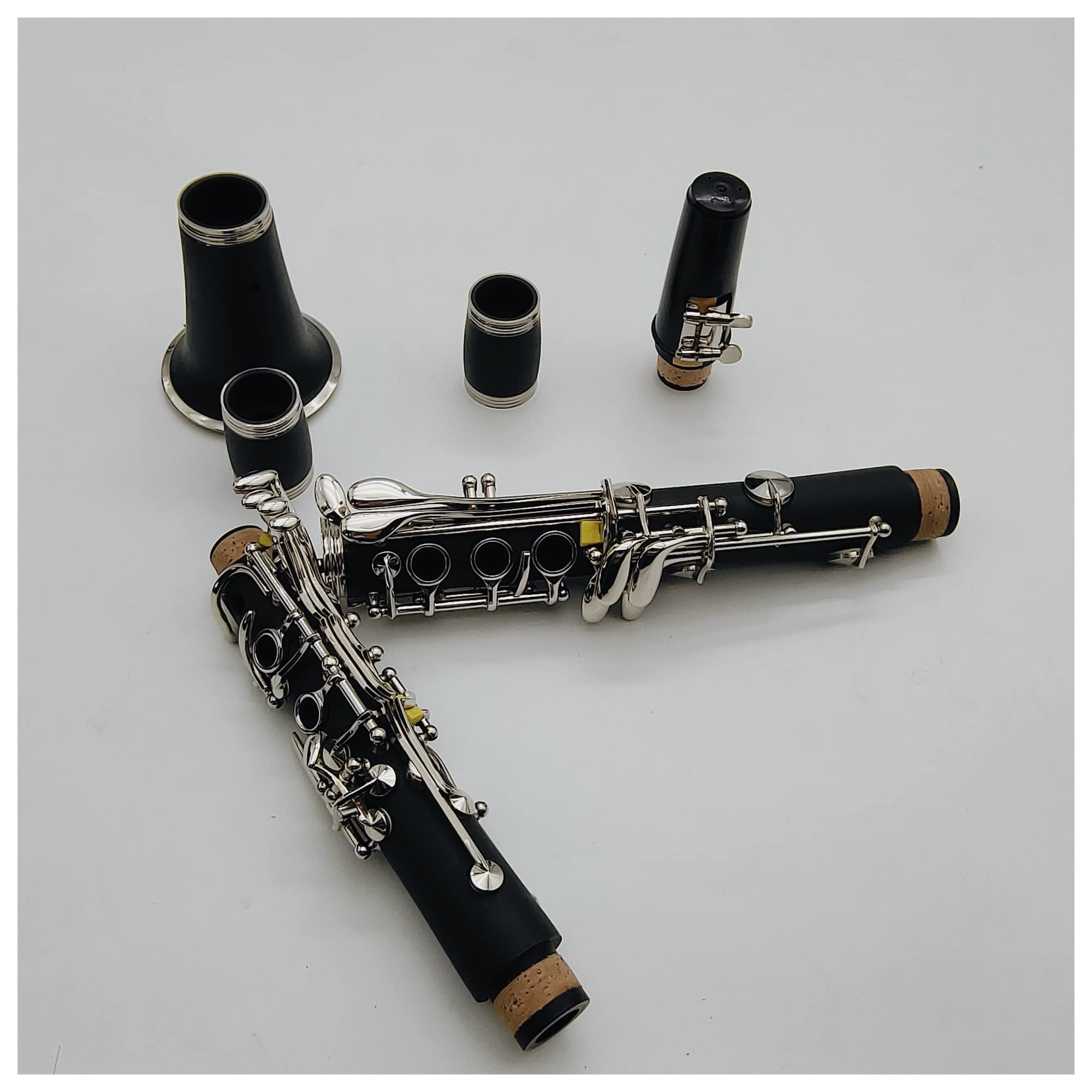 Professional Klarinette Professionelle Klarinette C-Melodie Aus Ebenholz Oder Bakelit Mit Splitterbeschichtung Und Mundstück (Color : Ebony Wood)
