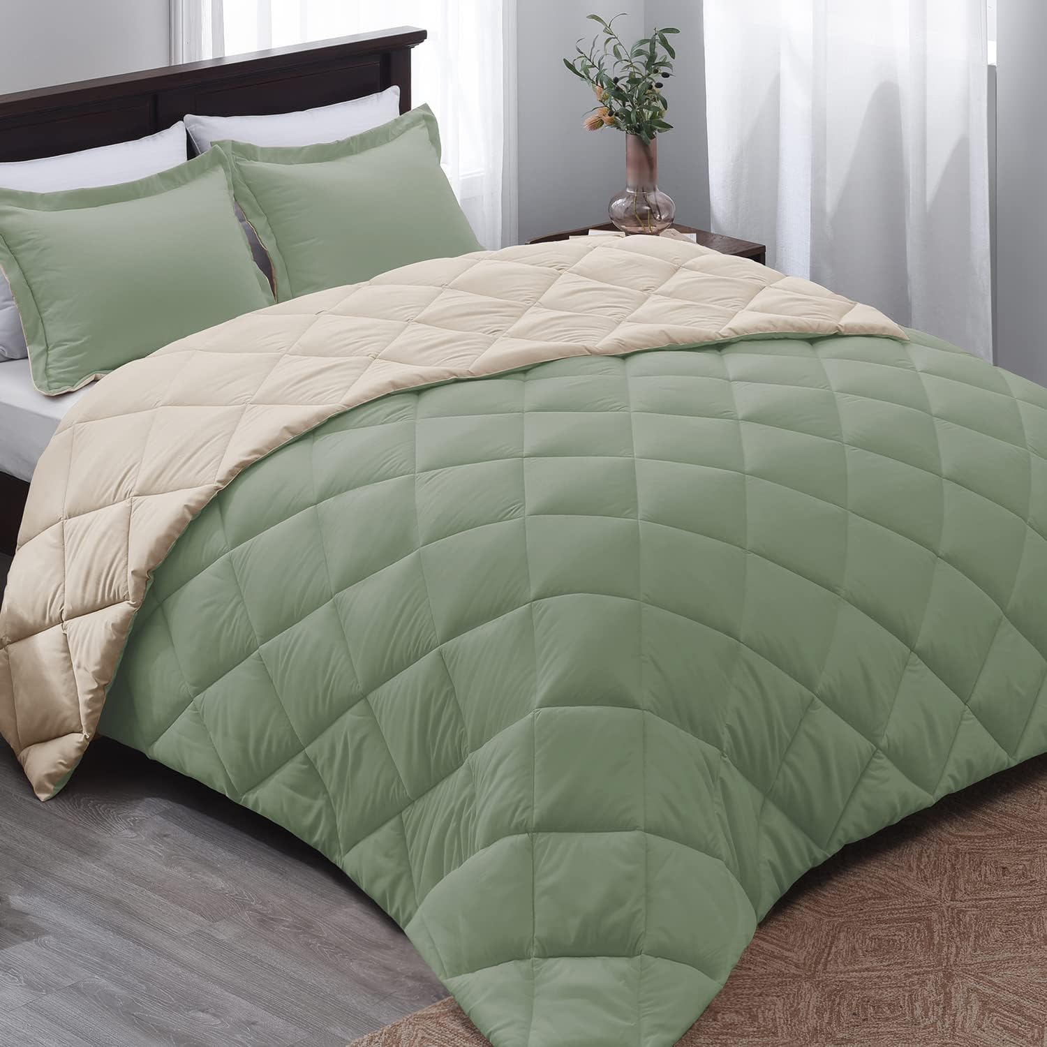 Basic Beyond Twin Comforter Set Sage Green, 1 Comforter