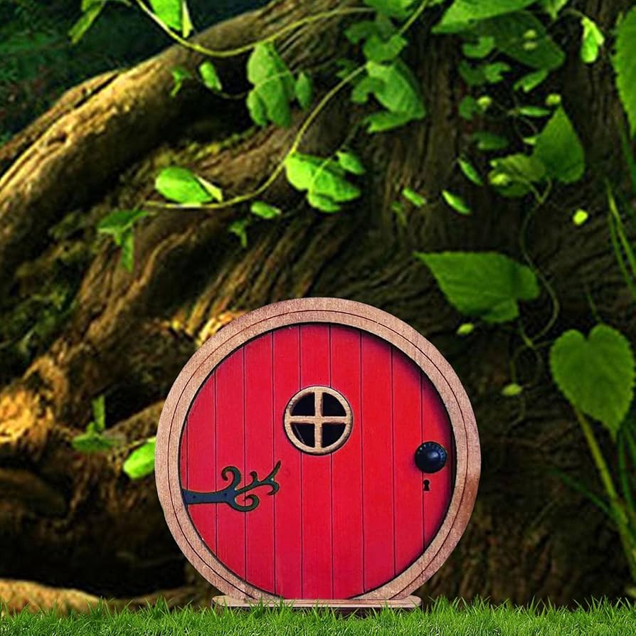 Amazon.co.jp: 妖精の木のドア - カラフルな丸いおとぎ話のドアと窓