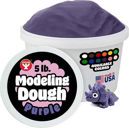 Vista 61 de Hygloss Play Modeling Masa para niños – Masa sensorial segura y no tóxica para artes y manualidades – Tina de 3 libras – Arcilla de juego para Morado