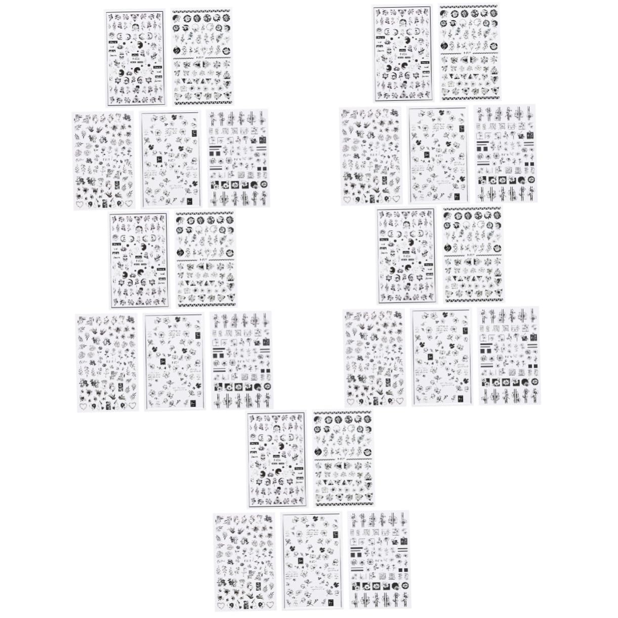 Healvian 50hojas Pegatinas De Uñas Decorativas De Flores De Autoadhesivas Diseño Delicado Para Manicura Para Mujeres y Niñas Fácil Aplicación Efecto Elegante y Atractivo