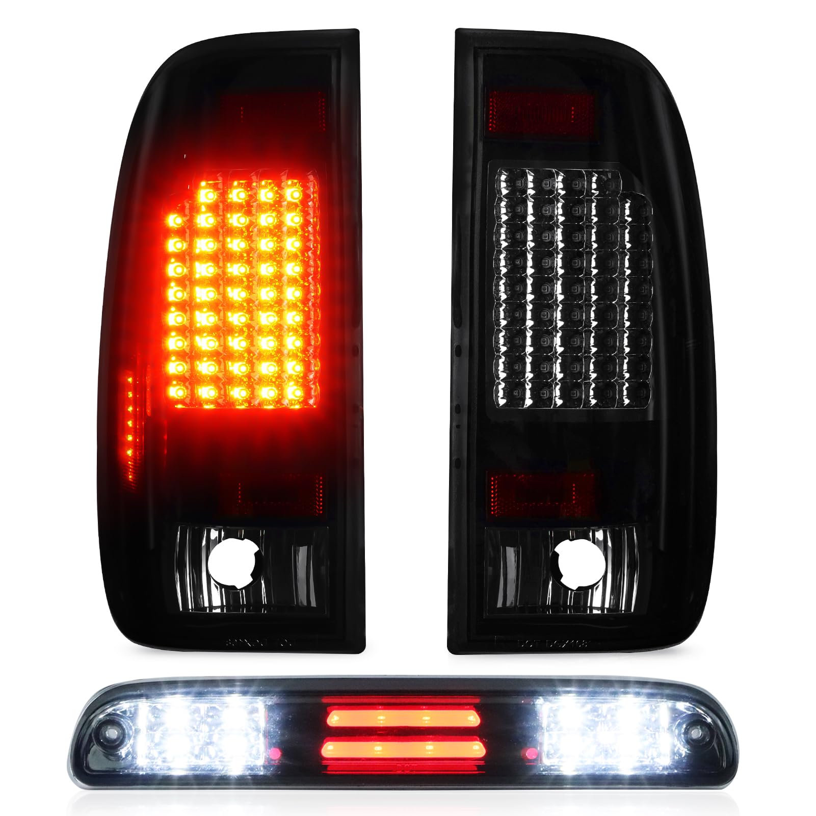 LED Tail Lights + 3rd Third Brake Cargo Lamp Fit For Ford F-250 F - View #7