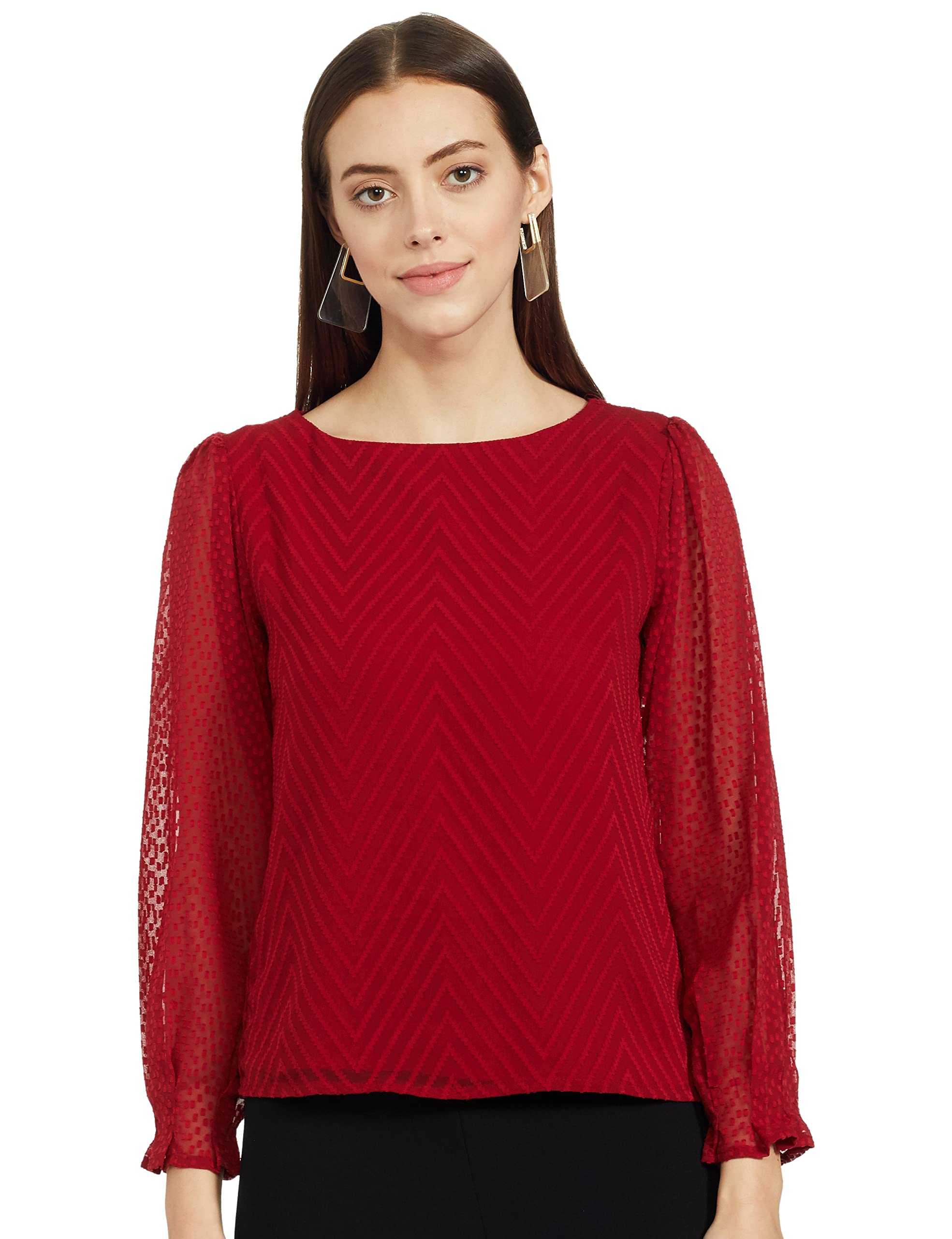 marie claire Women's Solid Regular Fit Blouse-picture-29