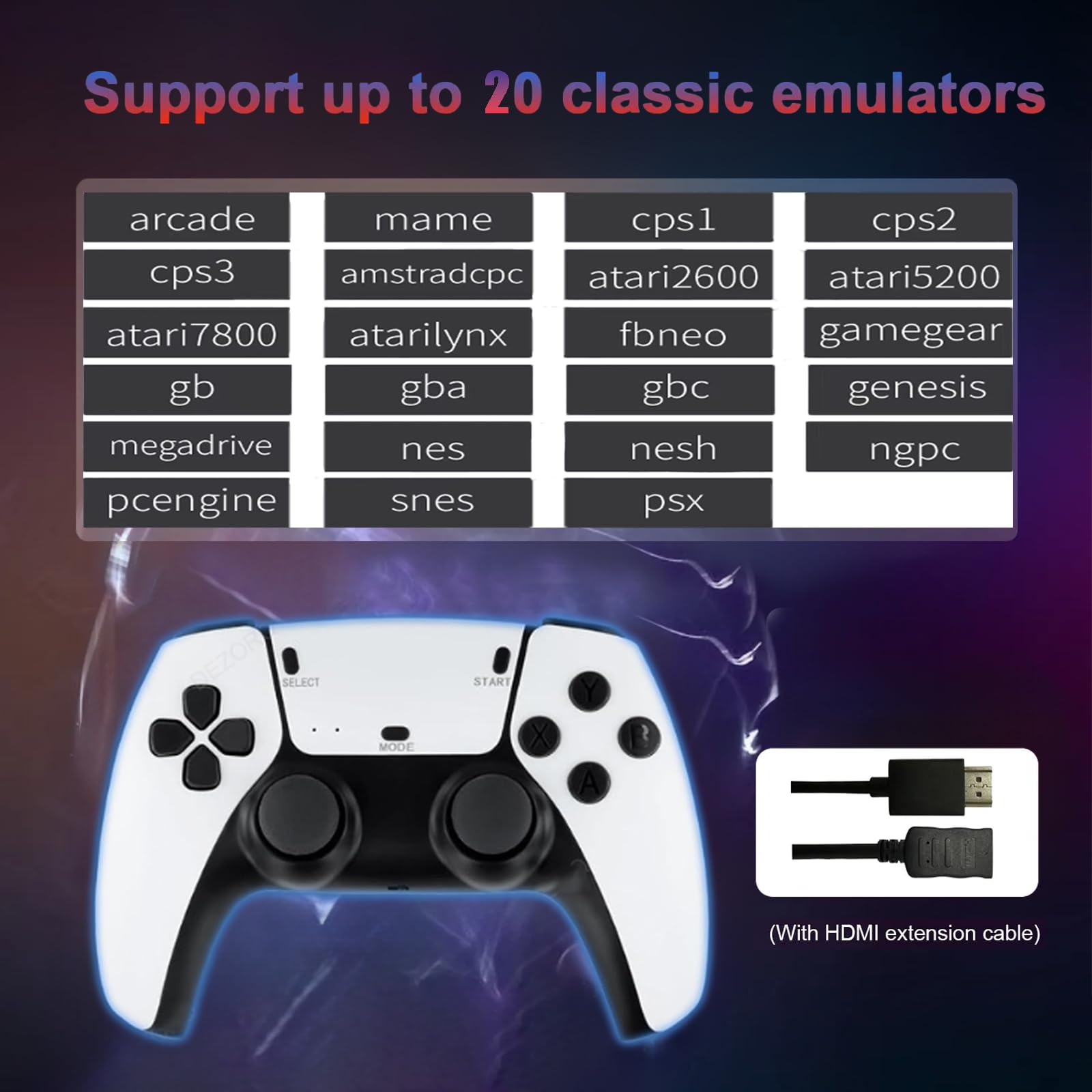 M15 Retro Gaming Konsole, Retro Spielekonsole, Game Stick, 4K HD Re-TRO Gam-ing Konsole, Tragbare Video Simulator Gaming Kon-Sole, Integrierte 20.000+ Klassische Spiele