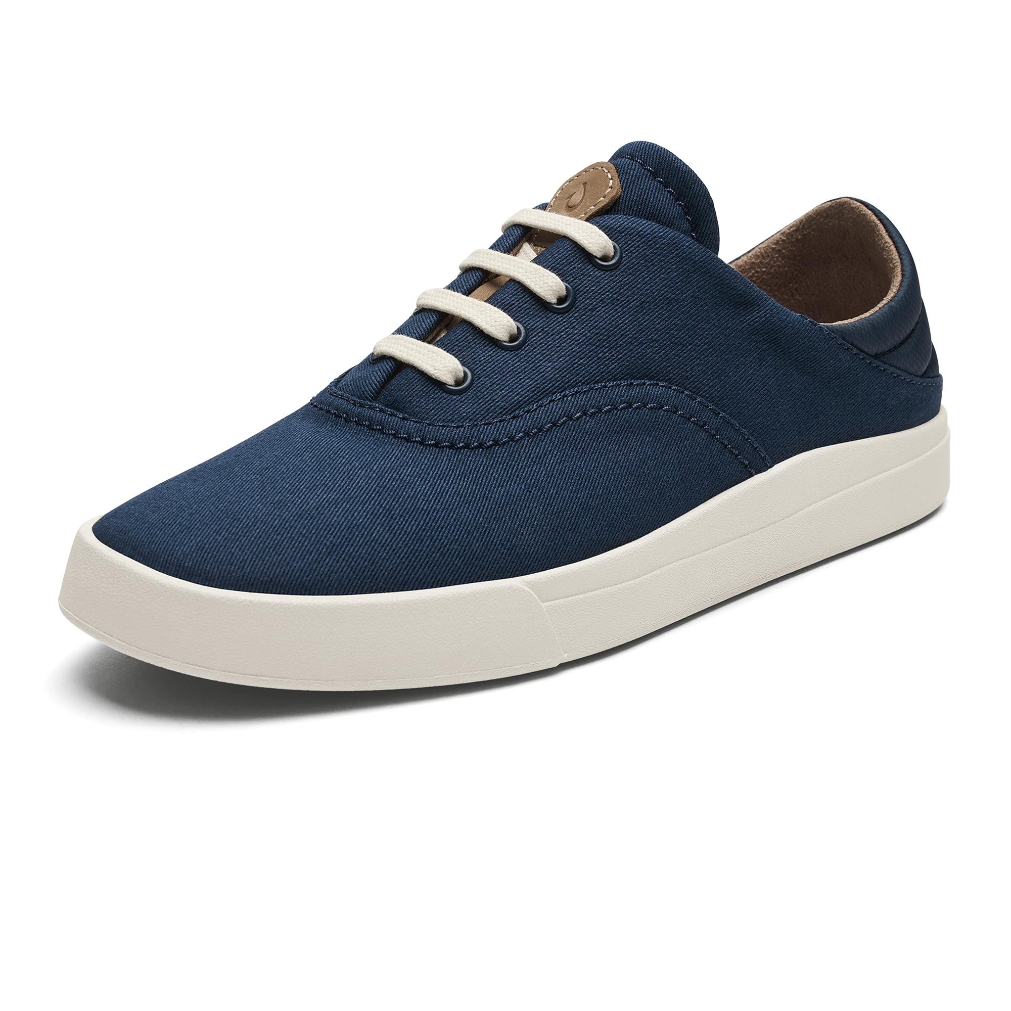 OLUKAI Kohu - Tenis de uso diario para mujer, lona ligera y diseño clásico de cordones, comodidad y apoyo durante todo el día, azul marino/azul marino, 37.5 EU