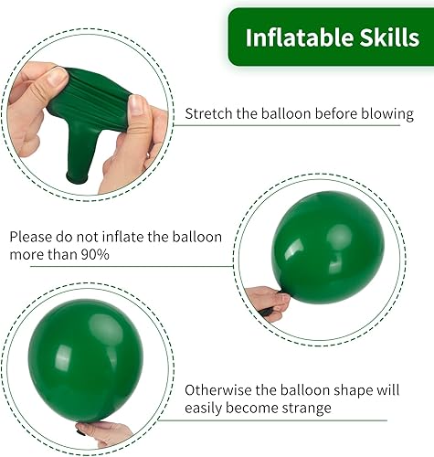 Miniatura 3 de Rubfac Globos verde salvia, 129 unidades, diferentes tamaños, 18, 12, 10 y 5 pulgadas para arco de guirnalda, látex, decoración de fiesta,