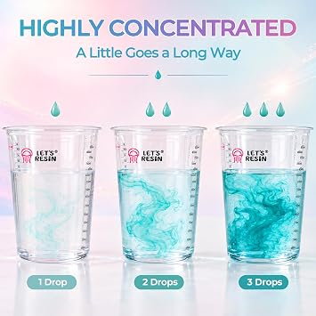 LET'S RESIN 20 Colors Pastel Alcohol Inks, Self-Sinking Resin Dye