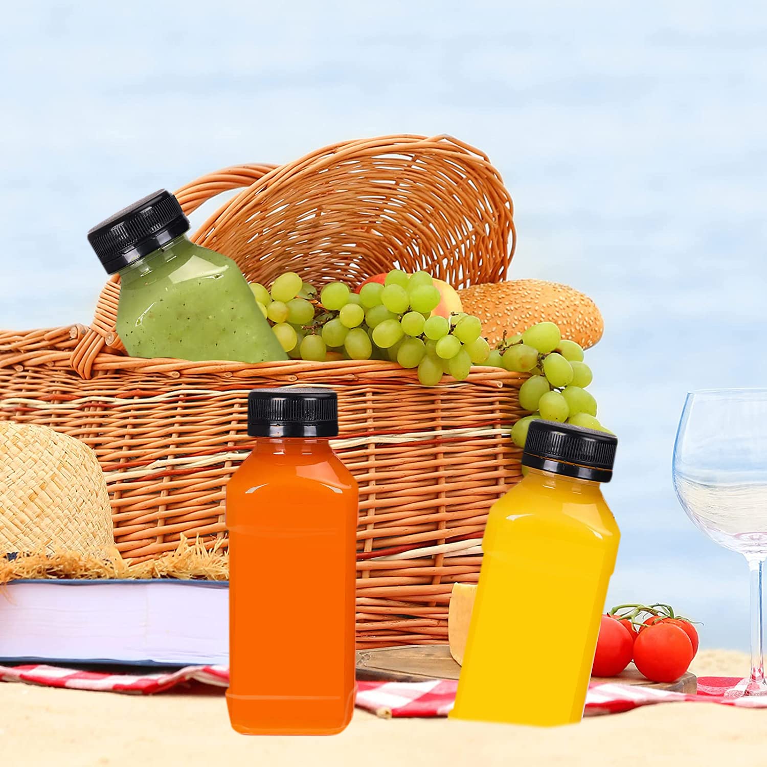 ZMCYN Lot De 16 Mini Bouteilles De Jus En Plastique De 120 Ml Avec