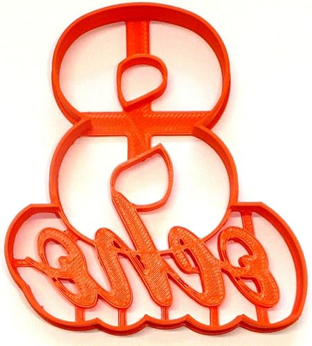 Spanish Number OCHO 8 with Word Cookie Cutter CORTADOR DE GALLETAS dhrastore128