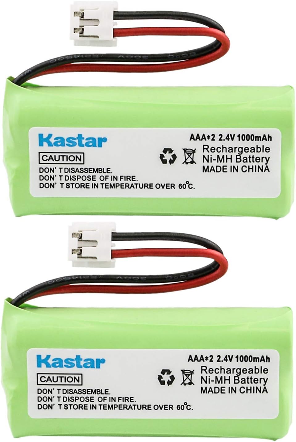 Replacement Battery for AT&T BT8001 / BT8000 / BT8300 / BT184342 / BT284342 / 89-1335-00 / 89-1344-01 / BATT-6010 / CPH-515D (2-Pack, Bulk Packaging)