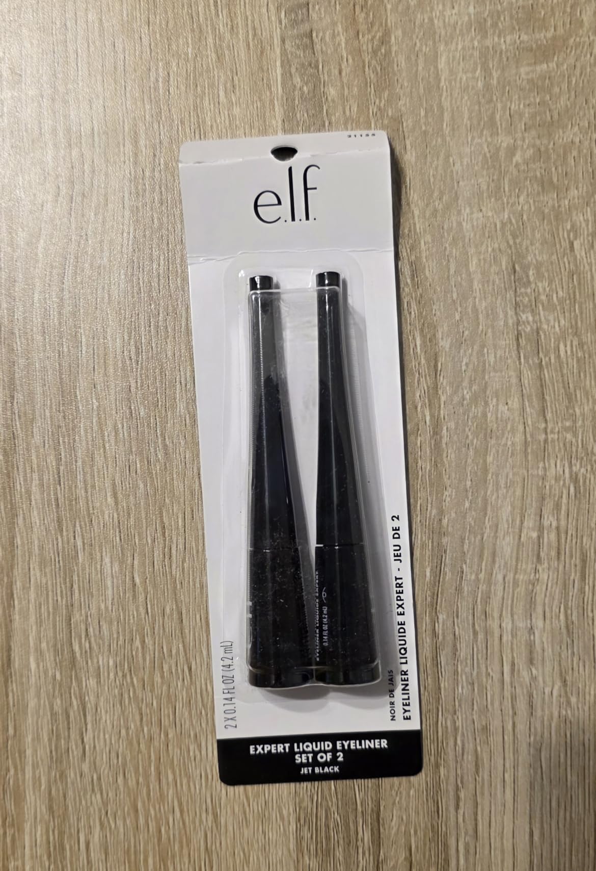 e.l.f. Expert Liquid Liner, High-Pigmented, Extra-Fine Liquid Eyeliner For Precise Definition, Long-Lasting, Vegan & Cruelty-Free, Jet Black, 0.14 oz, 2 count(Pack of 1)